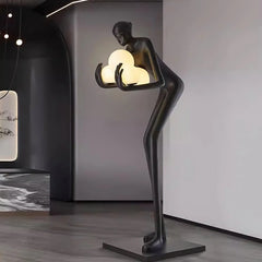 Artistic Ball Holding Floor Lamp