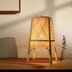 Bamboo Woven Art Table Lamp