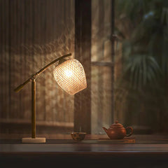 Bamboo Woven Zen Table Lamp