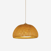 Bamboo basket pendant lamp