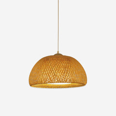 Bamboo basket pendant lamp