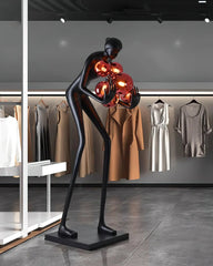 Artistic Ball Holding Floor Lamp