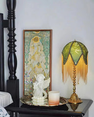 Bamboo Leaf Tassel Desk Lamp