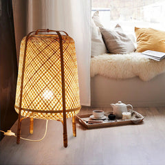 Bamboo Woven Art Table Lamp