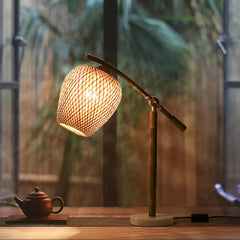 Bamboo Woven Zen Table Lamp