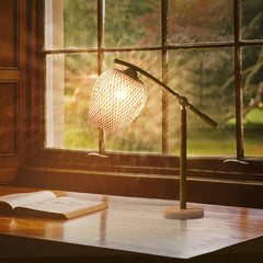 Bamboo Woven Zen Table Lamp