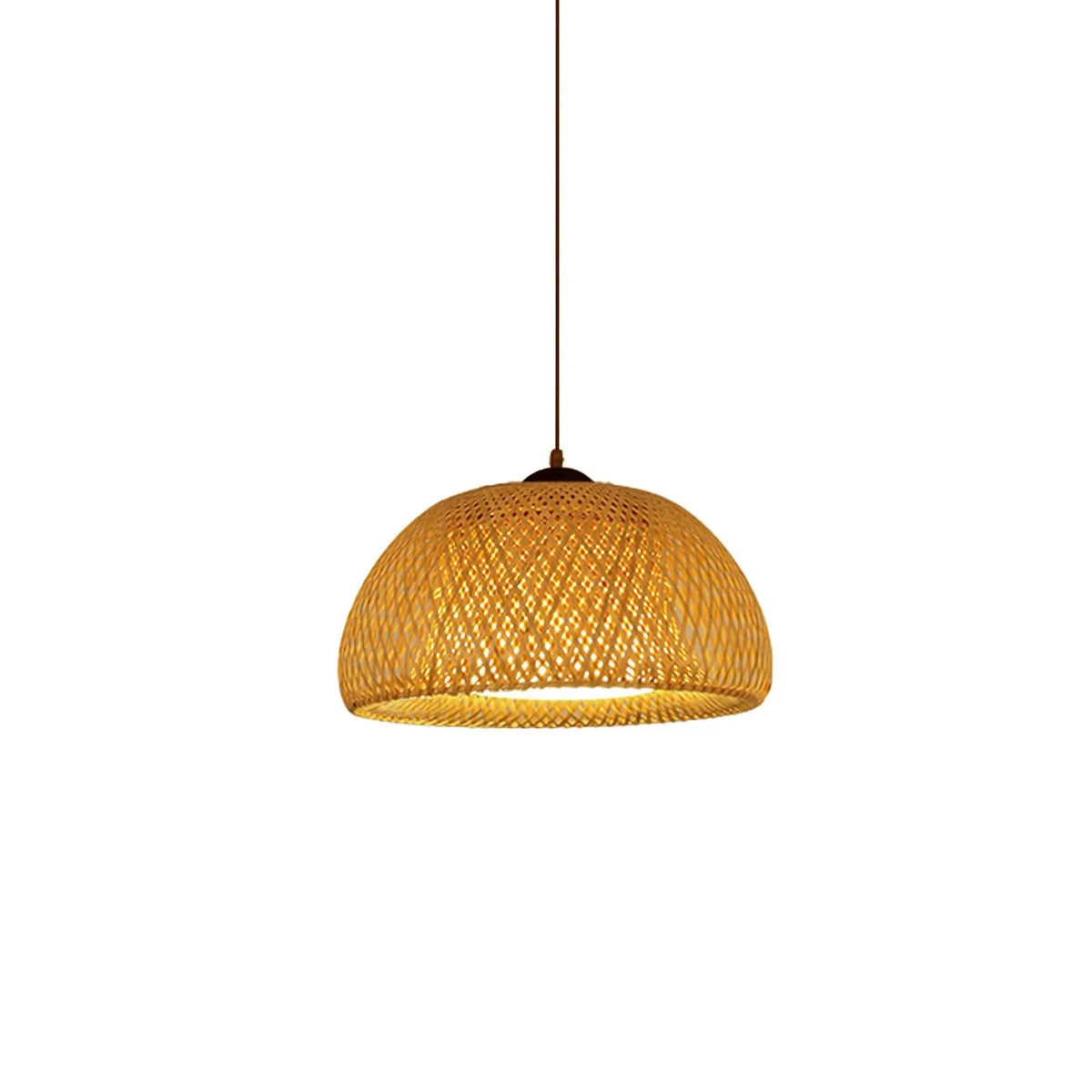 Bamboo basket pendant lamp